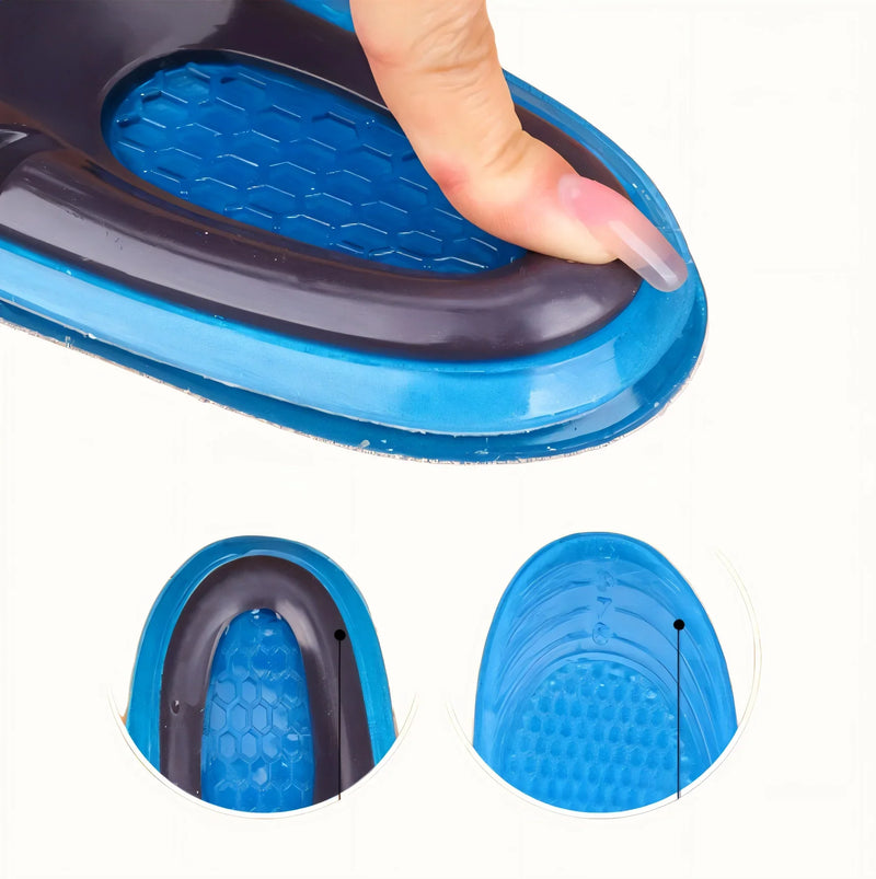 Palmilha Ortopédica Gel de Silicone para Dores nos Pés Anti Impacto para Sapato